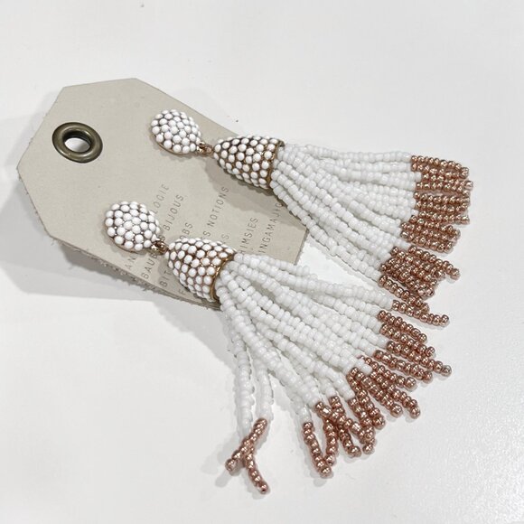 Anthropologie Beaded Tassel Earrings - Picture 4 of 5